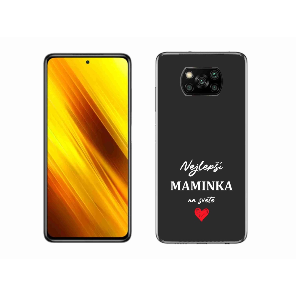 Gelový kryt mmCase na Xiaomi Poco X3 Pro - nejlepší maminka 1 černé pozadí