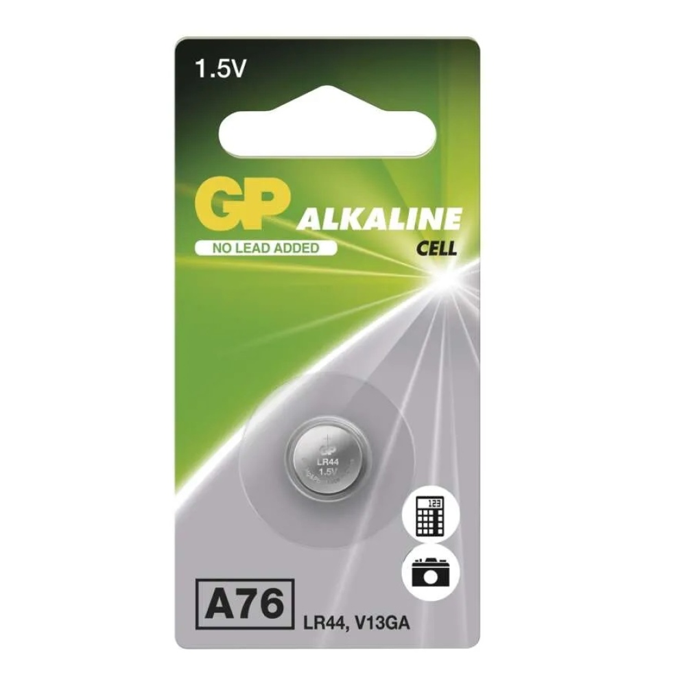 Alkalická knoflíková baterie GP A76F (LR44)