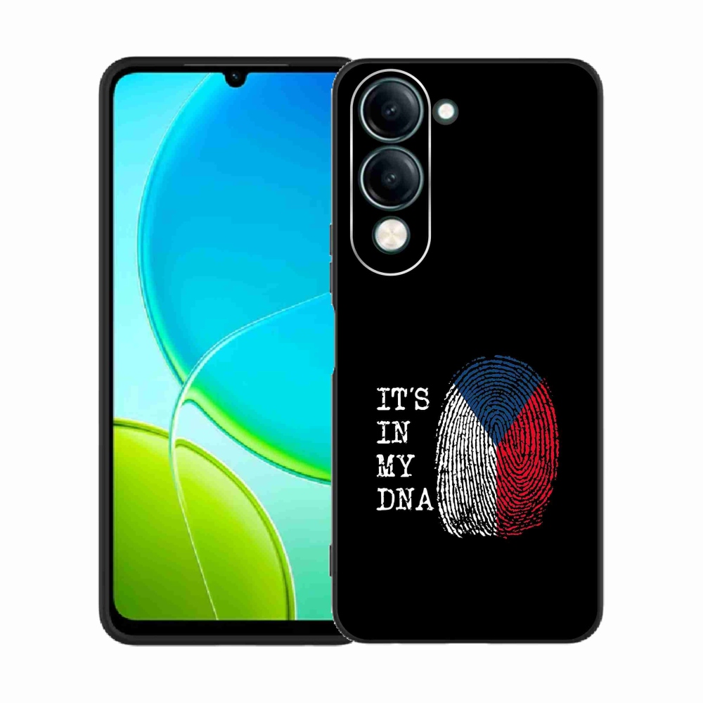 Gelový kryt mmCase na Vivo Y29s 5G - vlajka otisk prstu černé pozadí