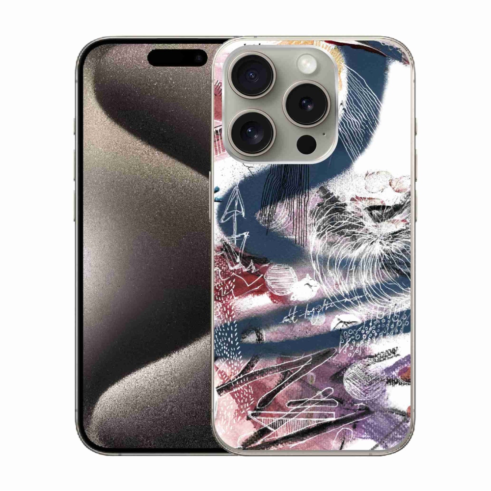 Gelový kryt mmCase na iPhone 15 Pro - abstraktní motiv 28