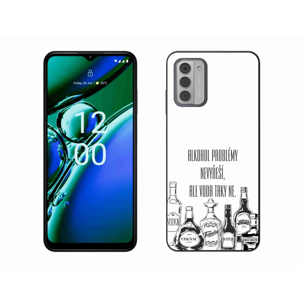 Gelový kryt mmCase na Nokia G42 - vtipný text bílé pozadí