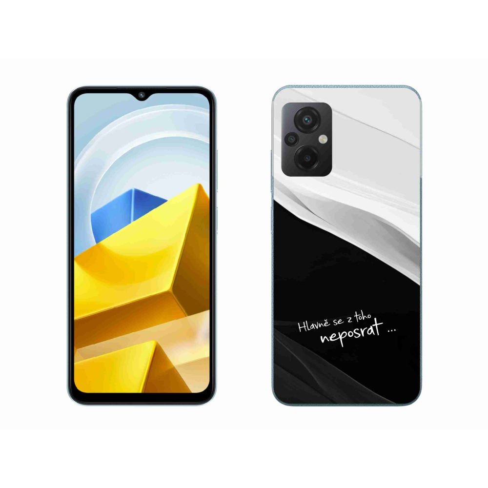 Gelový kryt mmCase na Xiaomi Poco M5 4G - vtipný text 13 černobílé pozadí