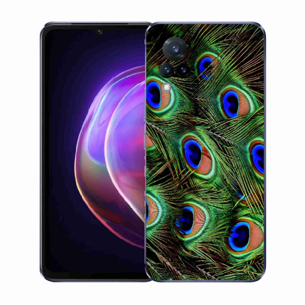 Gelový kryt mmCase na Vivo V21 4G/5G - paví peří