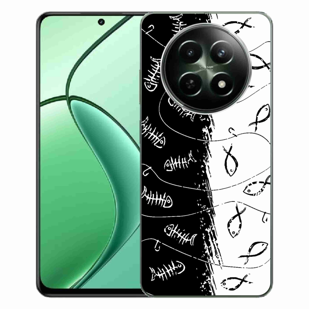 Gelový kryt mmCase na Realme 12 5G/12x 5G - kostry a rybky