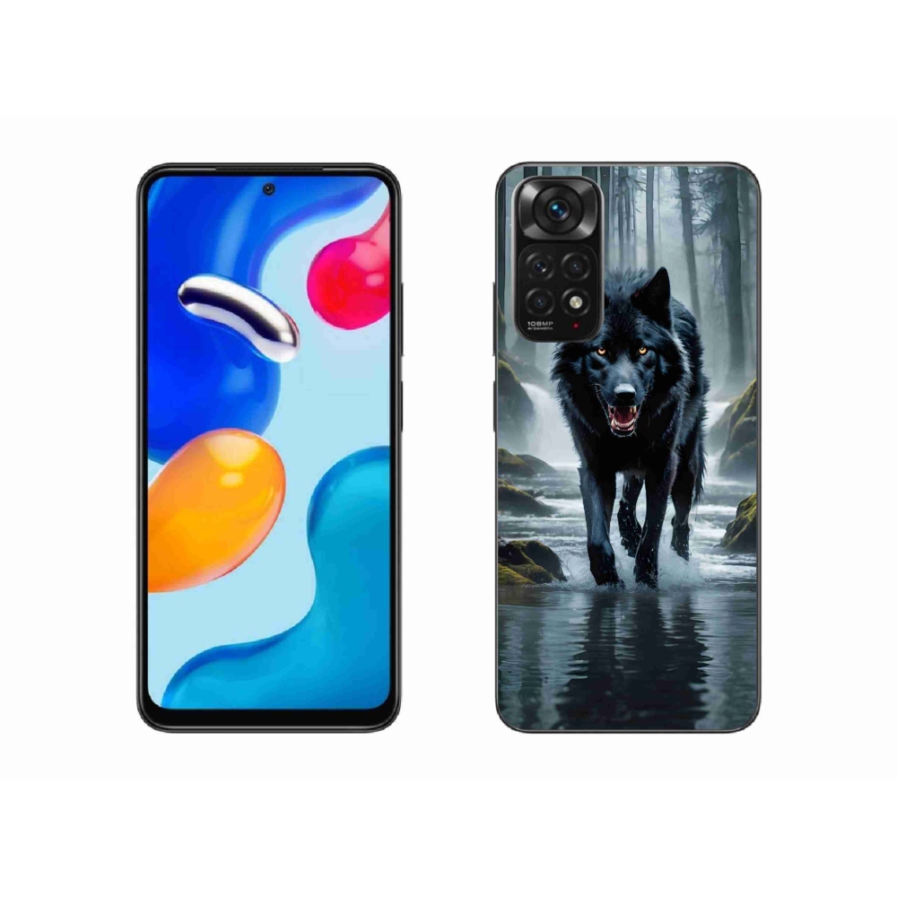 Gelový kryt mmCase na Xiaomi Redmi Note 11S 4G - černý vlk