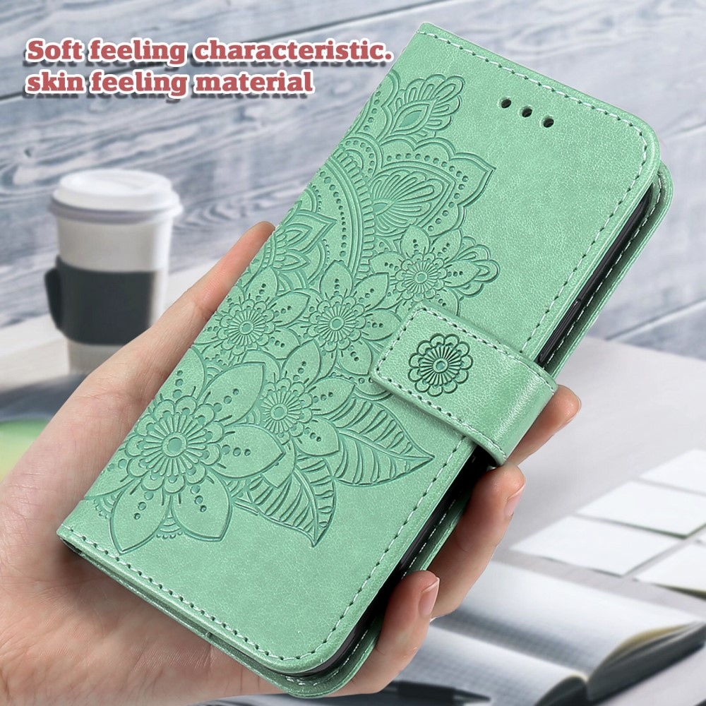 Mandala knížkové pouzdro na Vivo V50 Lite 4G/5G - modrozelené