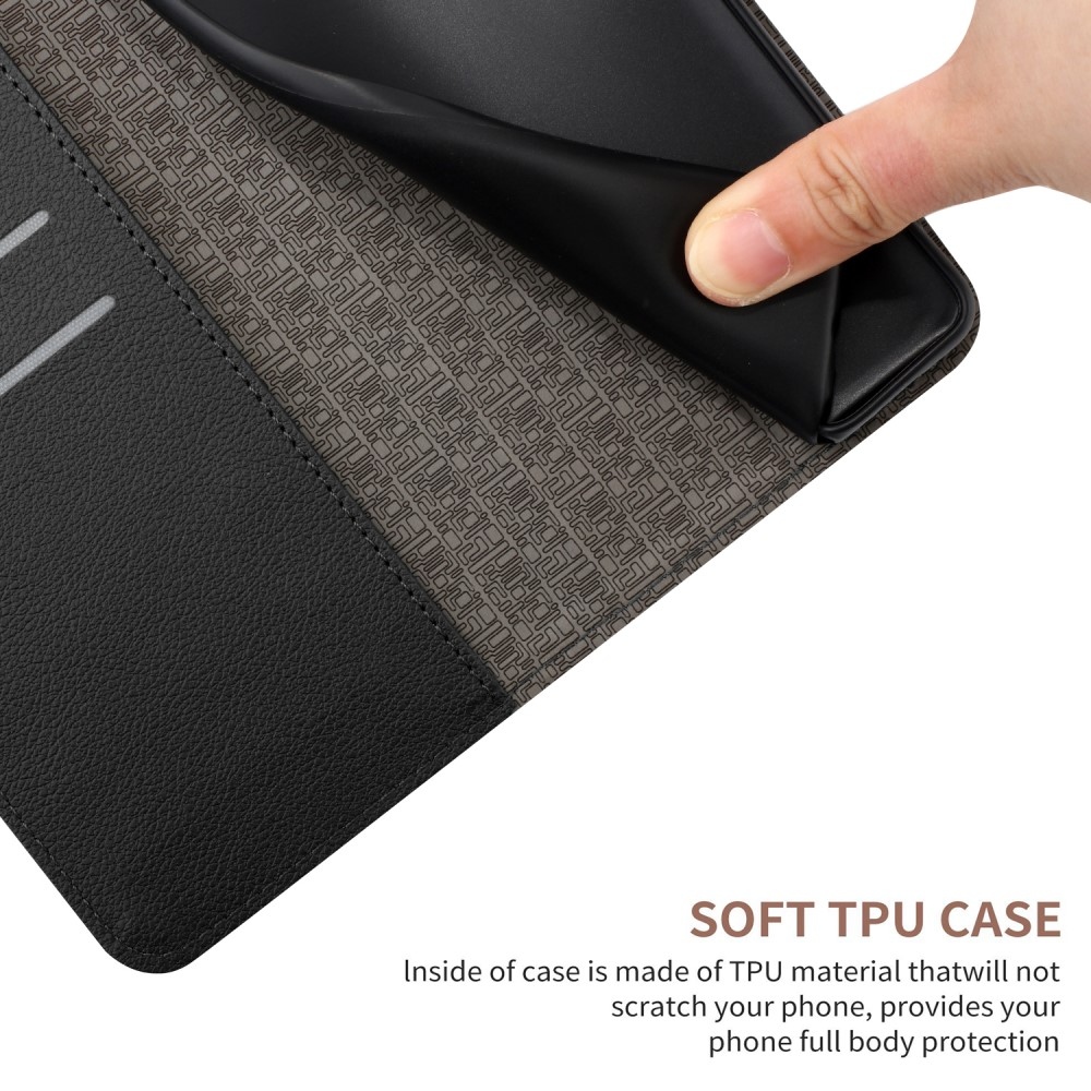 Texture knížkové pouzdro na mobil Realme C67 - černé