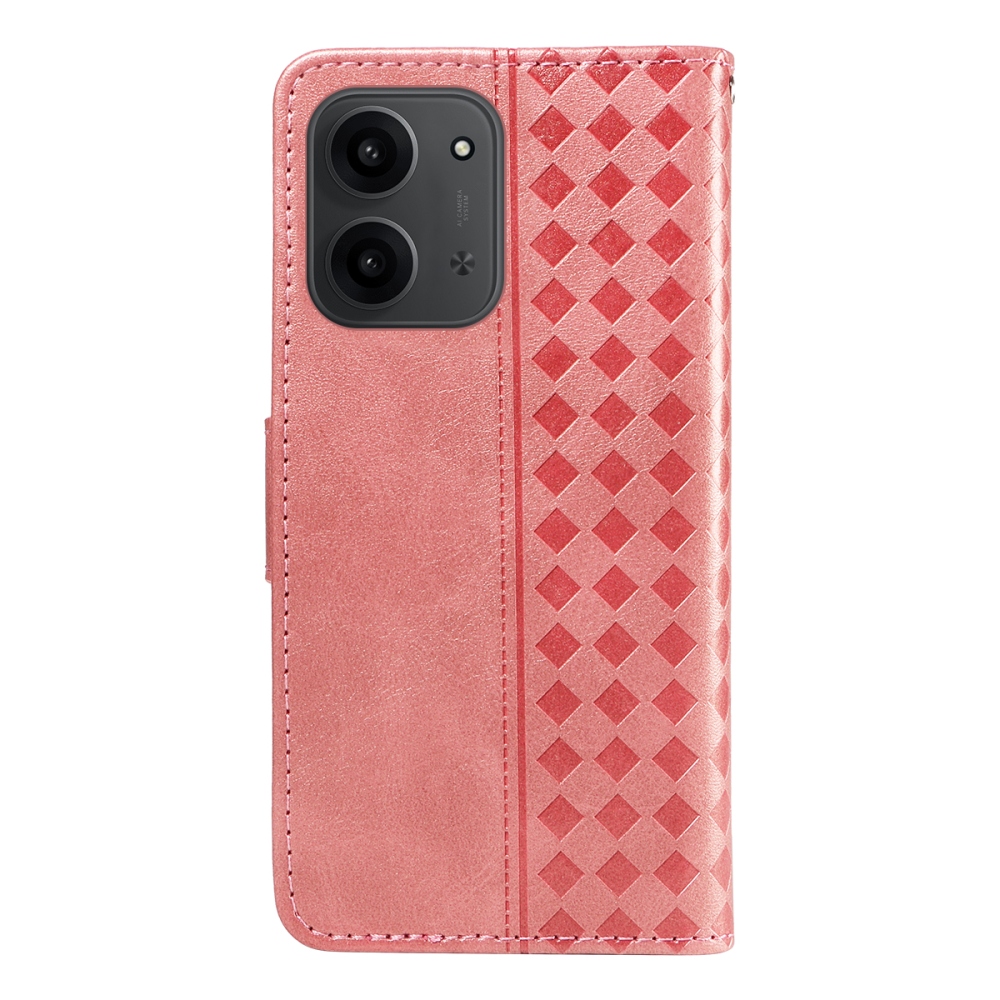 Grids knížkové pouzdro na Xiaomi Redmi 15C 4G/5G (173mm) - růžovozlaté