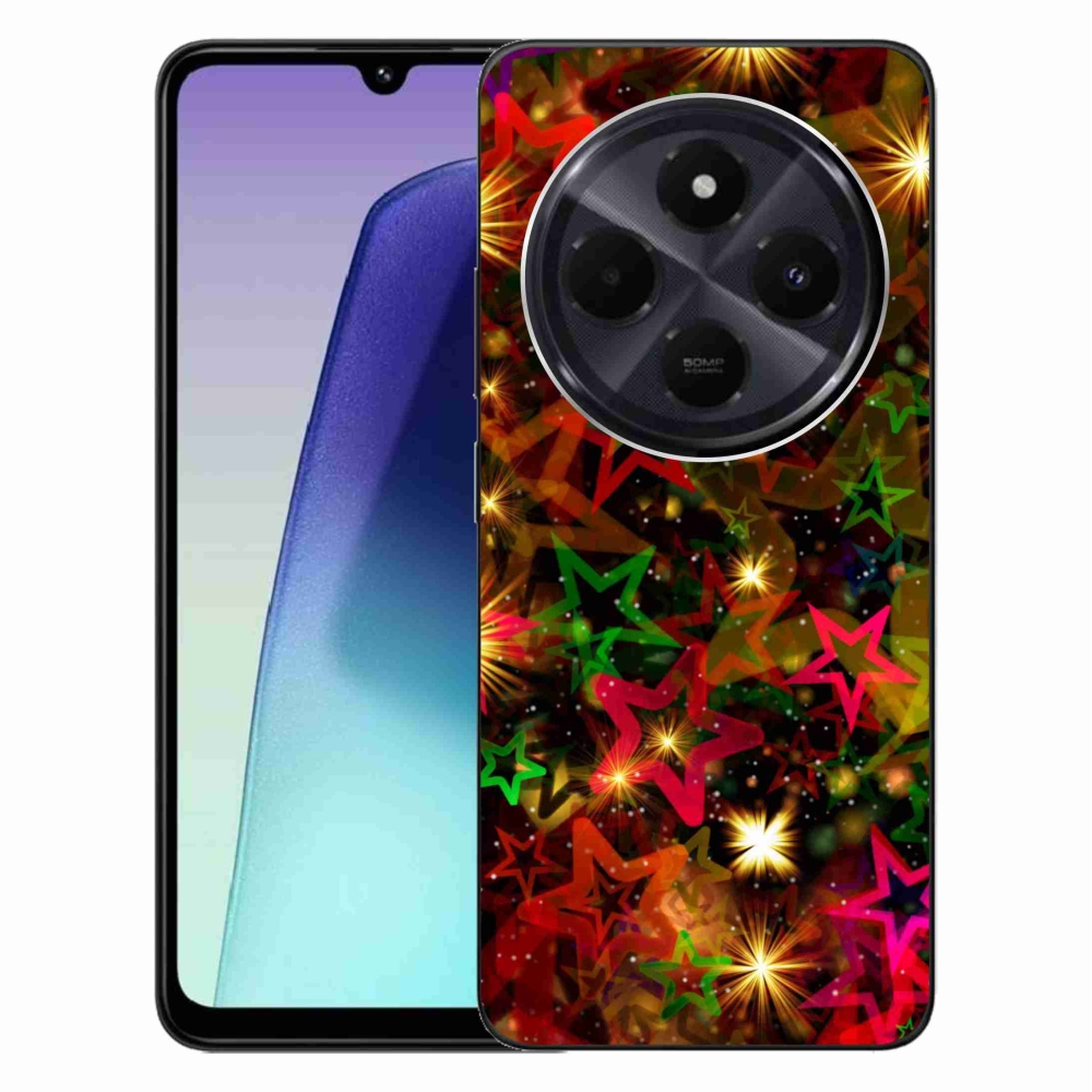 Gelový kryt mmCase na Xiaomi Redmi 14C/Poco C75 - barevné hvězdičky