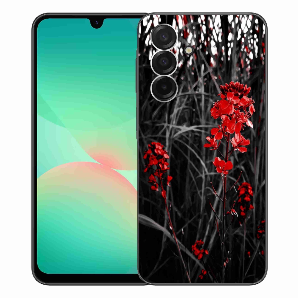 Gelový kryt mmCase na Samsung Galaxy A26 5G - červená rostlina
