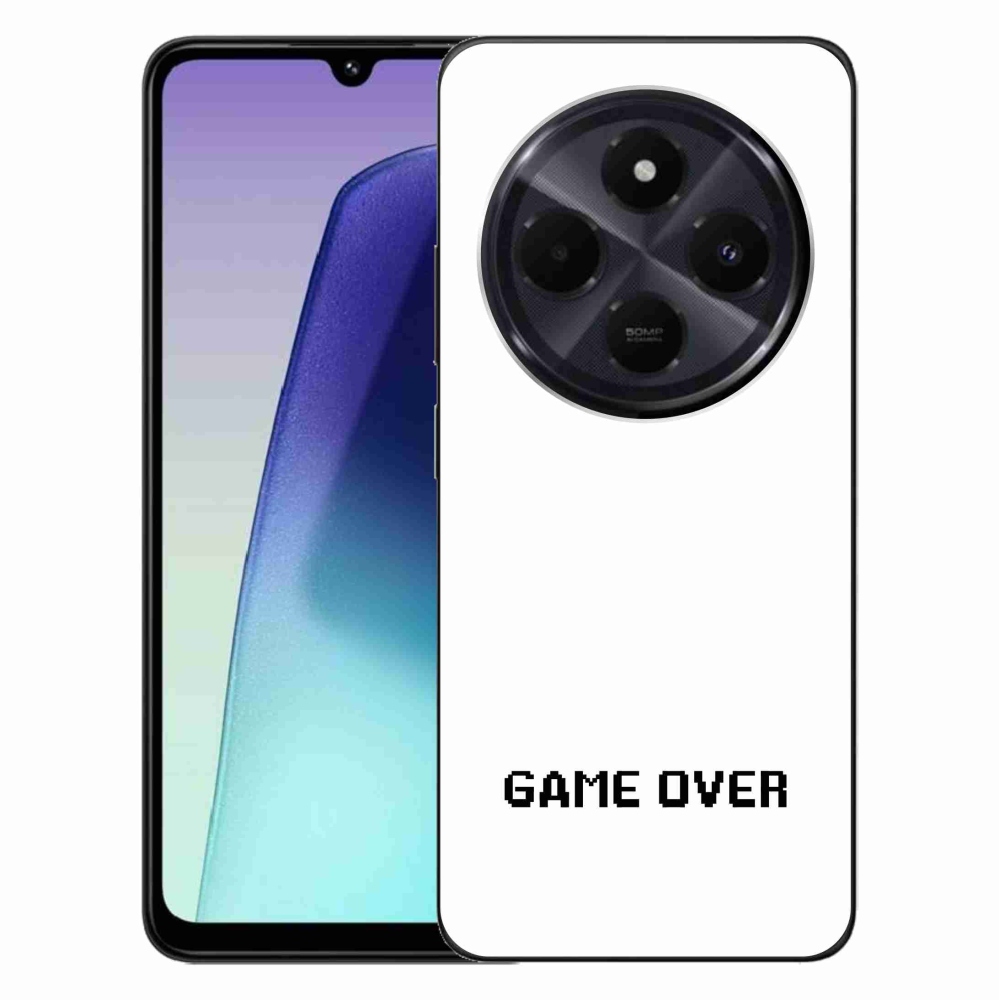 Gelový kryt mmCase na Xiaomi Redmi 14C/Poco C75 - game over bílé pozadí