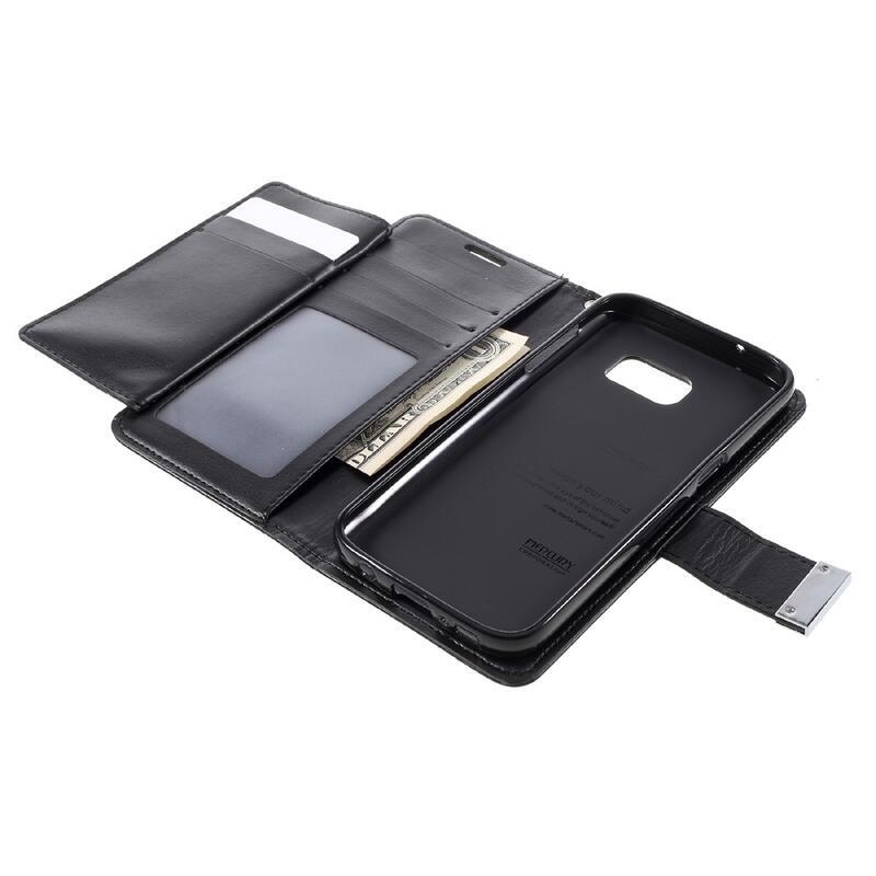 Luxury PU kožené pouzdro na Samsung Galaxy S7 - černé