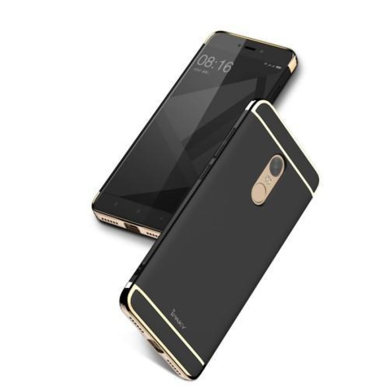 Luxusní 3v1 obal na mobil Xiaomi Redmi Note 4X - černý
