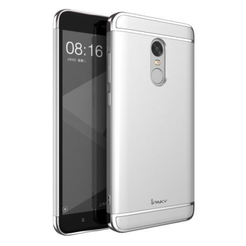 Luxusní 3v1 obal na mobil Xiaomi Redmi Note 4X - stříbrný