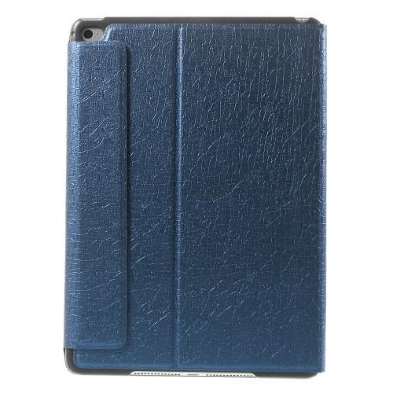 Luxy PU kožené pouzdro s texturou na iPad Air 2 - tmavěmodré