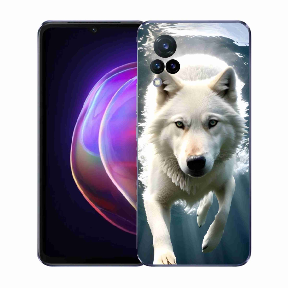 Gelový kryt mmCase na Vivo V21 4G/5G - bílý vlk