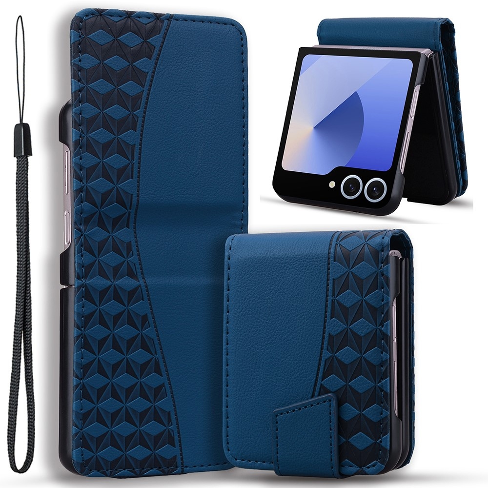 Gridy knížkové pouzdro na Samsung Galaxy Z Flip7 5G - modré