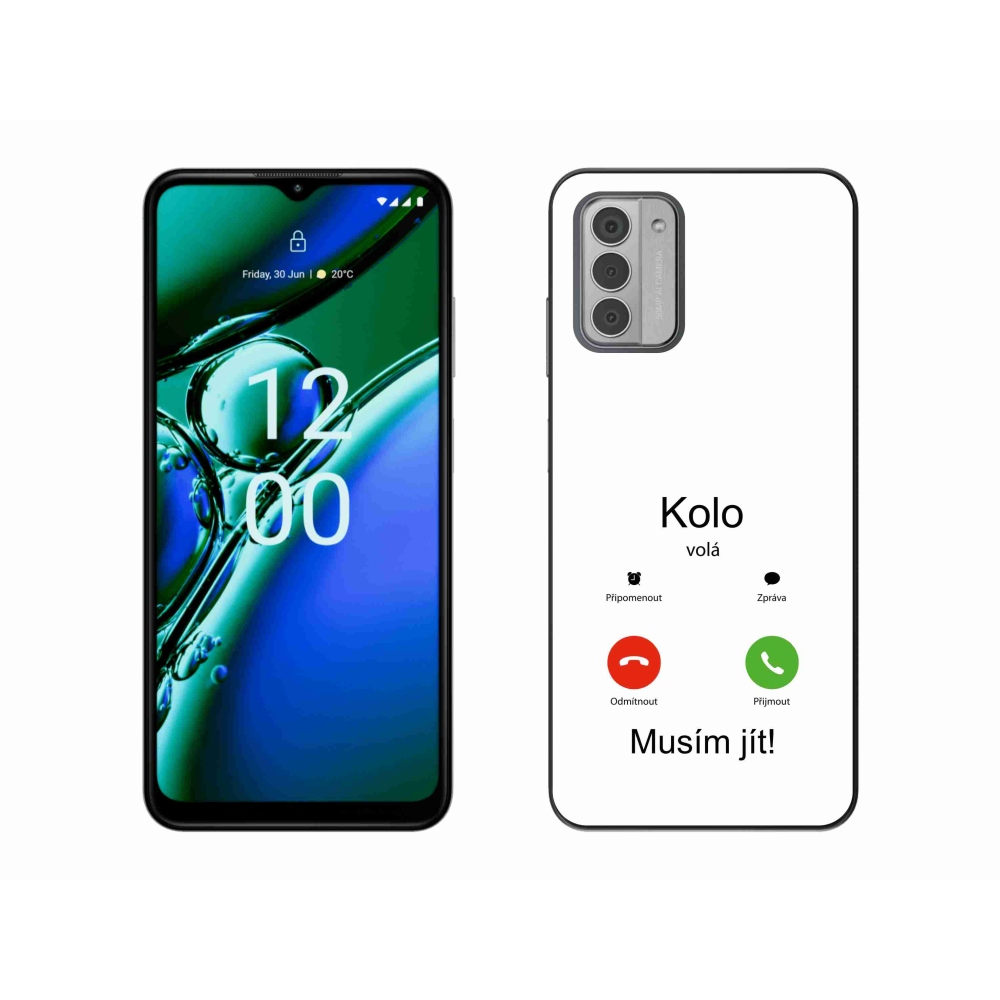 Gelový kryt mmCase na Nokia G42 - kolo volá bílé pozadí