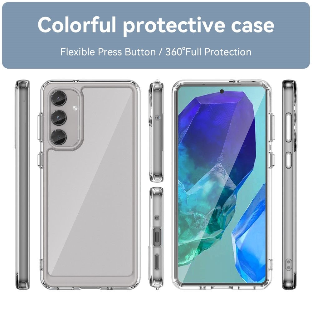 Gelový obal s pevnými zády na Samsung Galaxy M55 5G - průhledný
