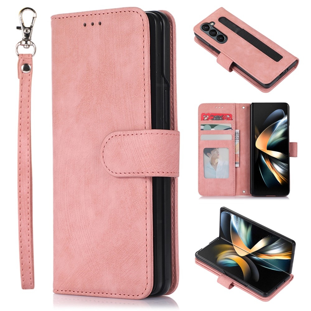 Wallet knížkové pouzdro na Samsung Galaxy Z Fold5 5G - růžovozlaté
