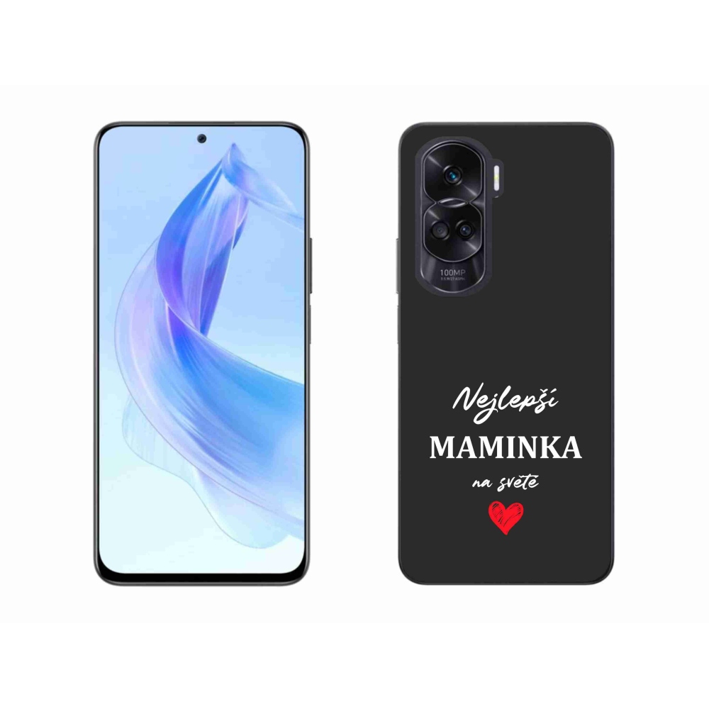 Gelový kryt mmCase na Honor 90 Lite - nejlepší maminka 1 černé pozadí