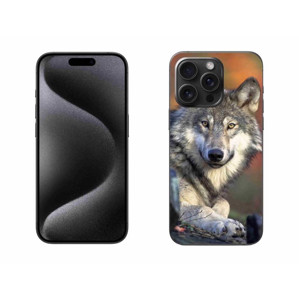 Gelový obal mmCase na iPhone 15 Pro Max - vlk