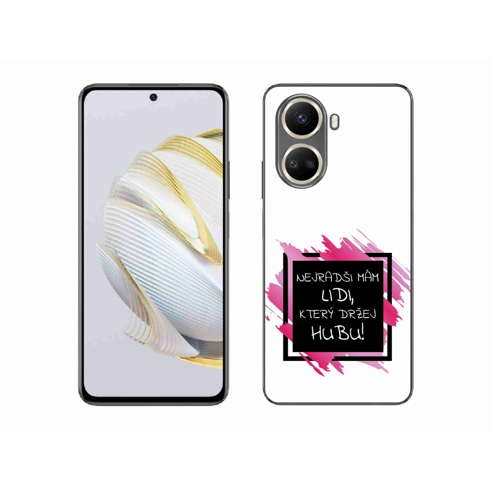 Gelový kryt mmCase na Huawei Nova 10 SE - vtipný text 7 černobílé pozadí