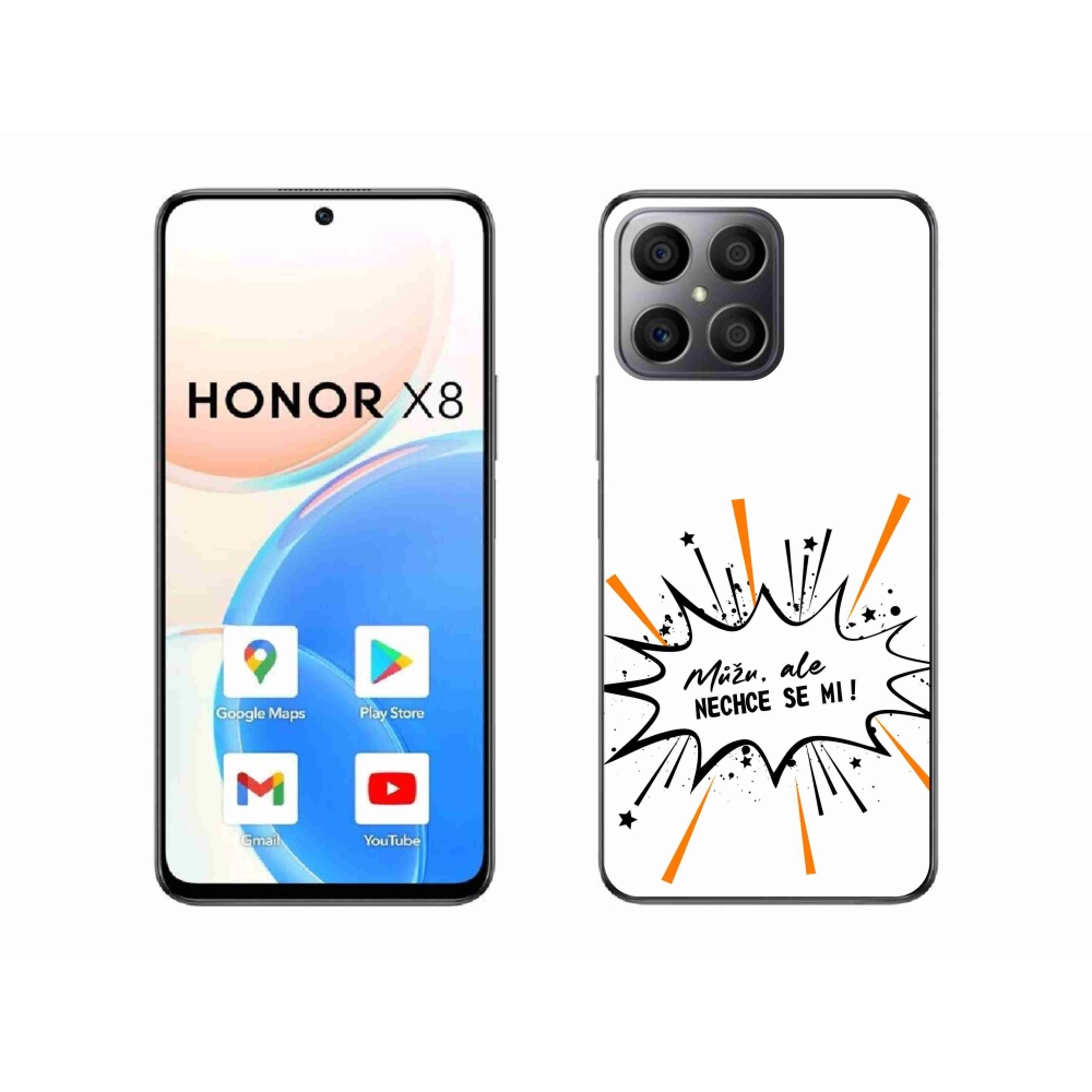 Gelový kryt mmCase na Honor X8 4G - vtipný text 11 bílé pozadí