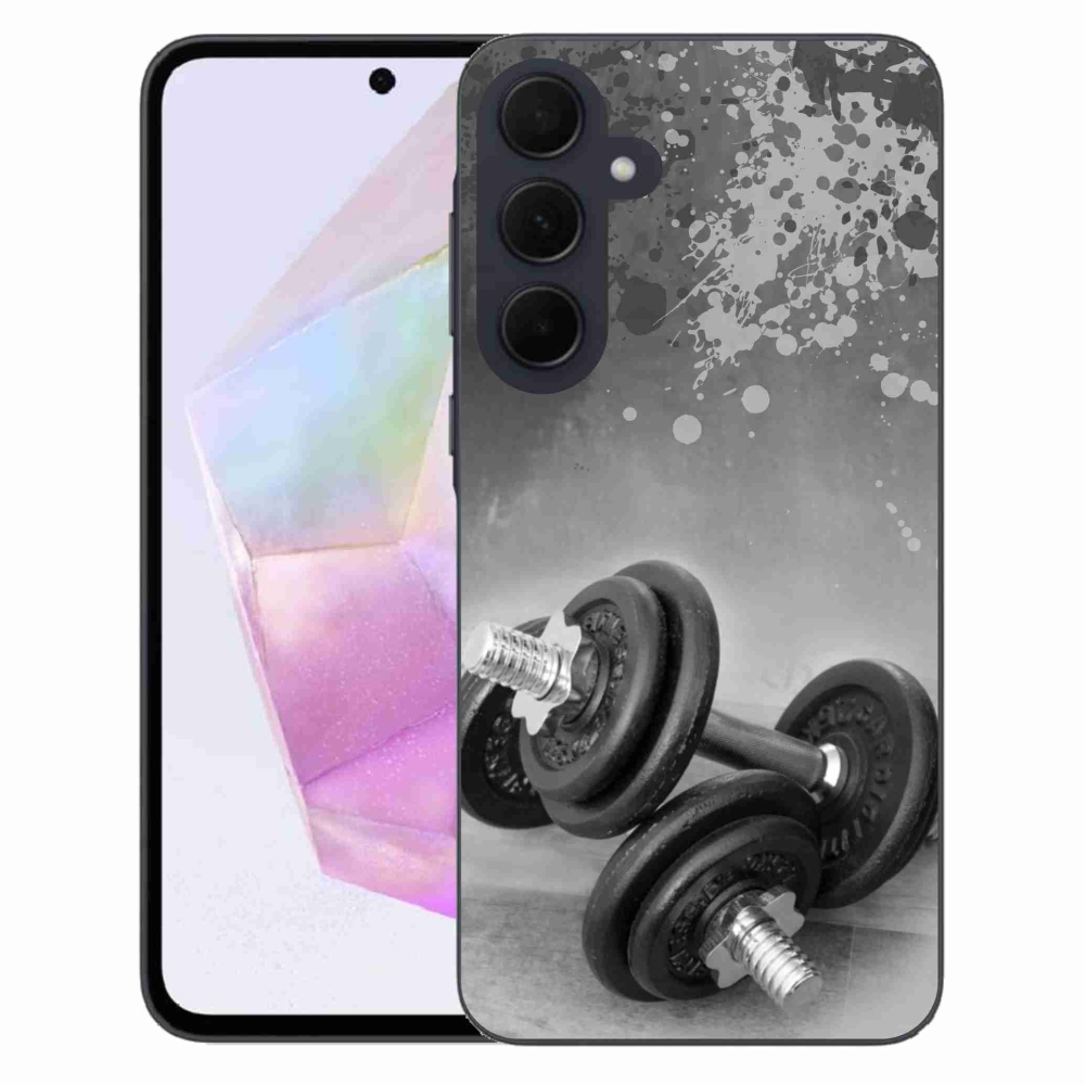 Gelový kryt mmCase na Samsung Galaxy A35 5G - činky 1