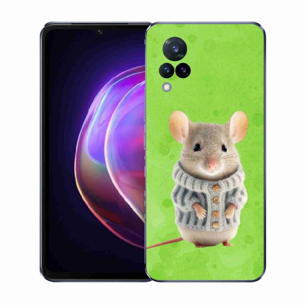 Gelový kryt mmCase na Vivo V21 4G/5G - myška ve svetru