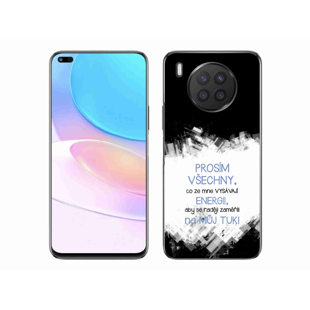 Gelový kryt mmCase na Huawei Nova 8i - vtipný text 1 modrý