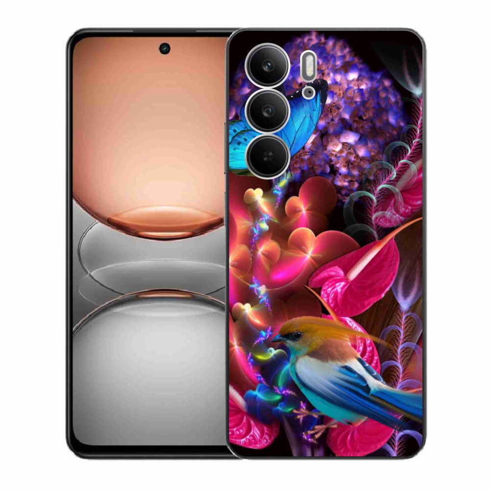Gelový kryt mmCase na Realme C75 - barevné květiny
