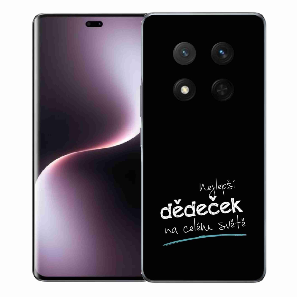 Gelový kryt mmCase na Honor Magic 7 Lite 5G - nejlepší dědeček 3 černé pozadí