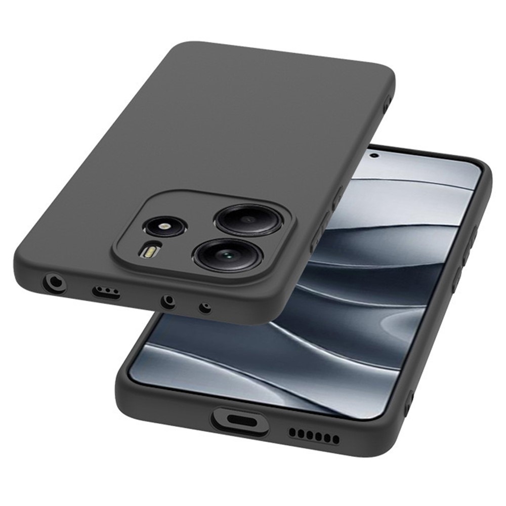 Matný gelový obal na Xiaomi Redmi Note 14 - černý