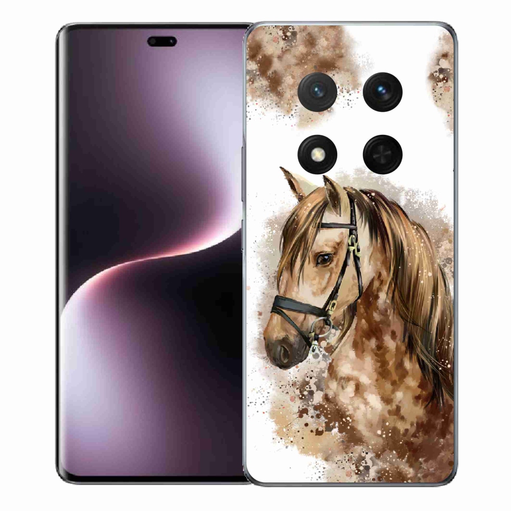 Gelový kryt mmCase na Honor Magic 7 Lite 5G - hnědý kreslený kůň