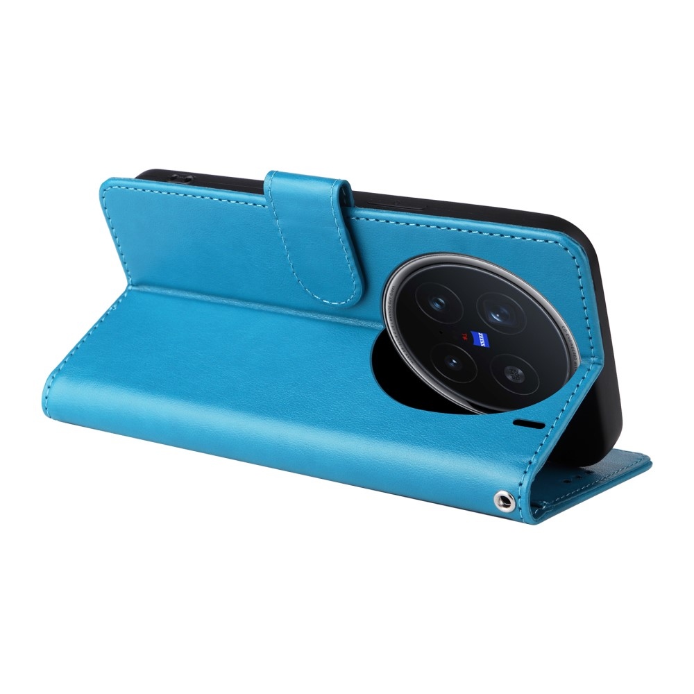 Flowery knížkové pouzdro na Vivo X200 Pro 5G - modré