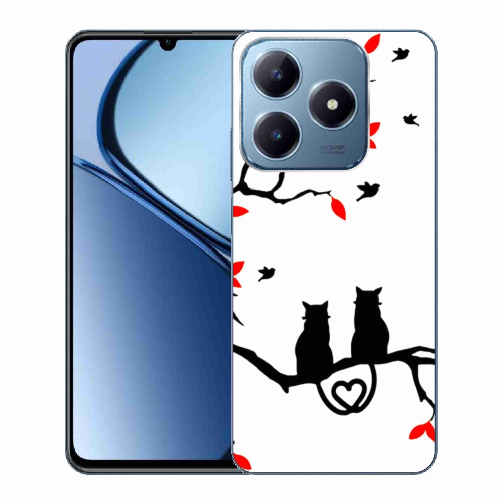 Gelový kryt mmCase na Realme C63 - kočičí láska