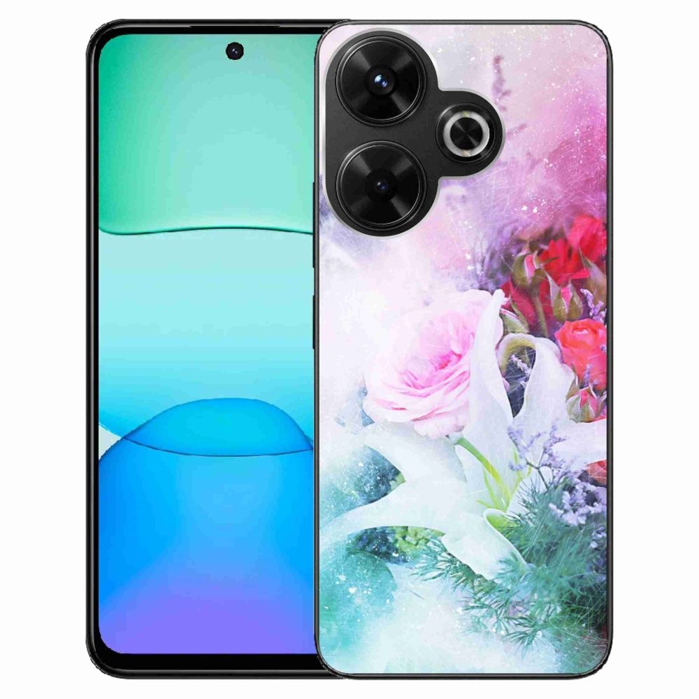 Gelový kryt mmCase na Xiaomi Redmi 13 4G/Poco M6 4G - květiny 4