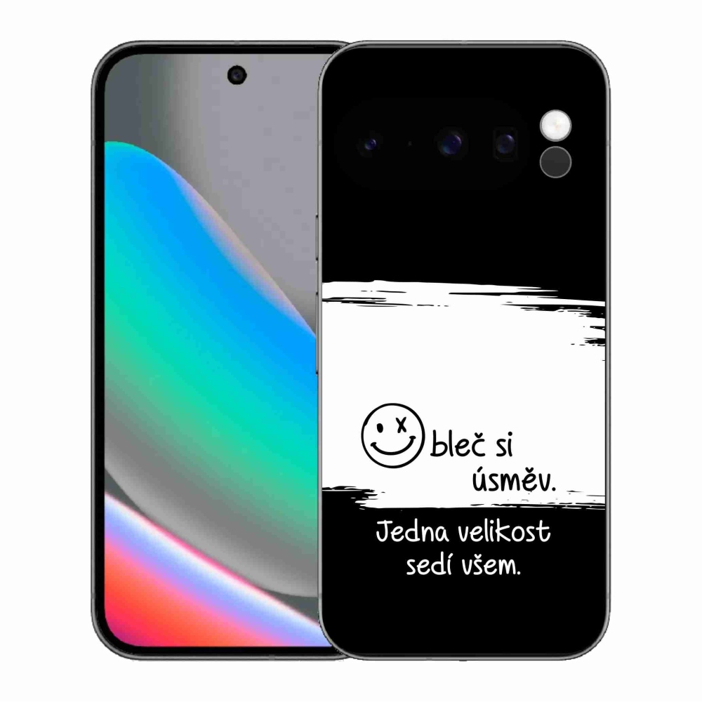 Gelový kryt mmCase na Google Pixel 10 Pro - vtipný text 8 bíločerné pozadí