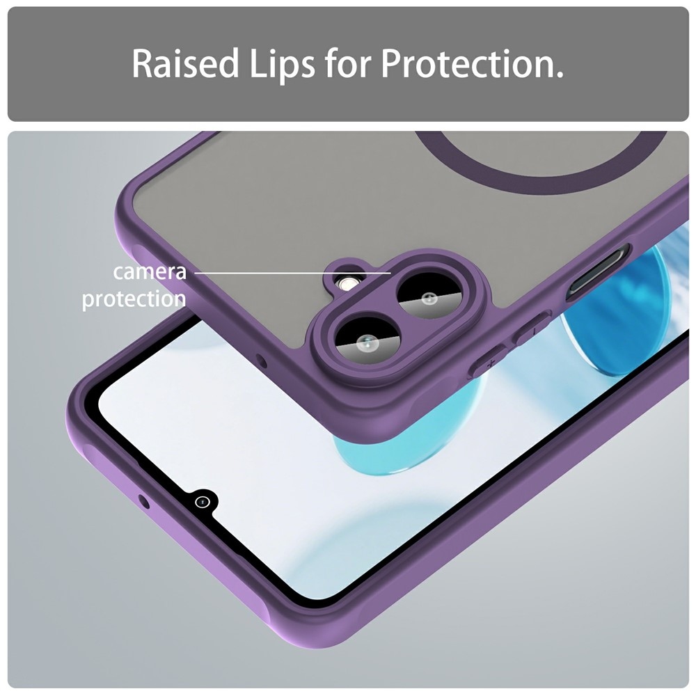 Case matný gelový obal s MagSafe na Samsung Galaxy A07 4G - fialový