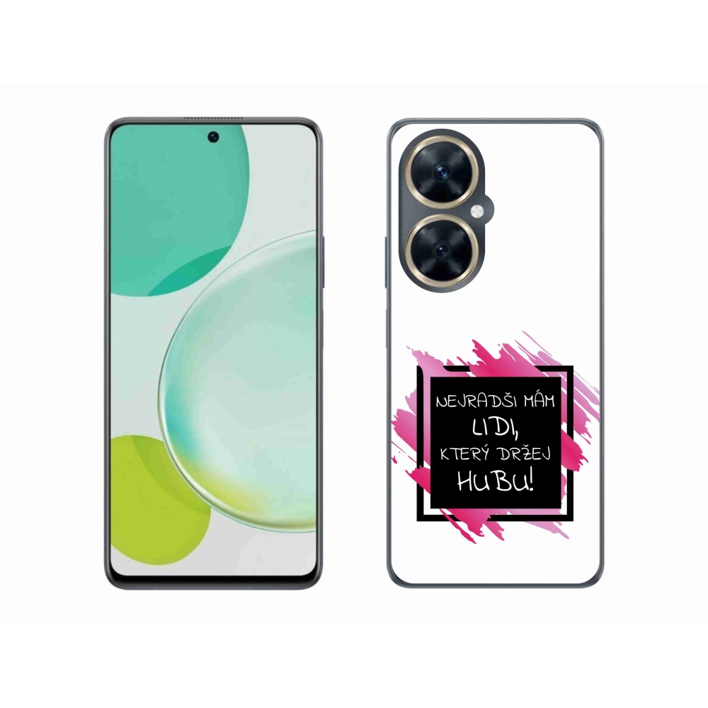 Gelový kryt mmCase na Huawei Nova 11i - vtipný text 7 černobílé pozadí
