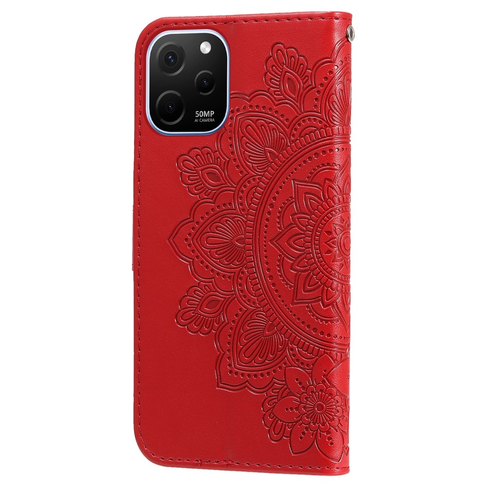 Mandala knížkové pouzdro na Huawei Nova Y61 - červené