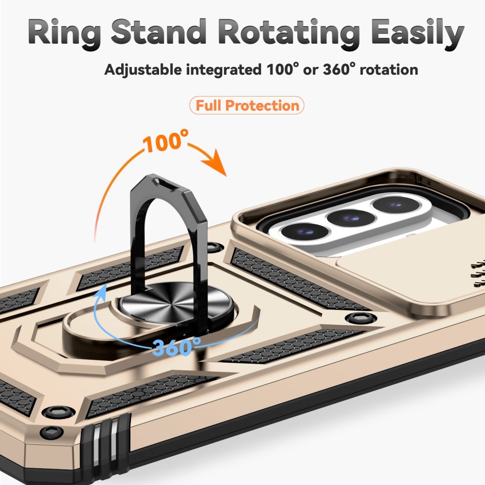 Ring odolný kryt na Samsung Galaxy A26 5G - zlatý