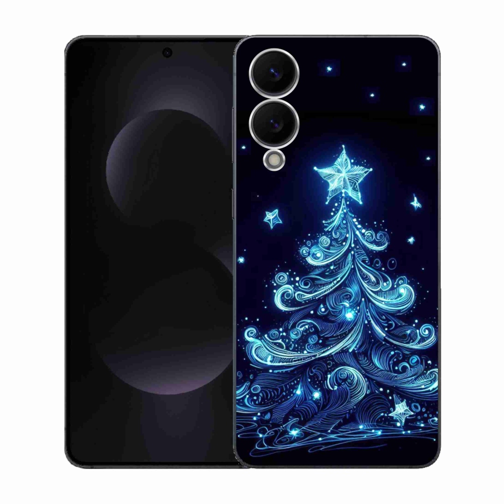 Gelový kryt mmCase na Samsung Galaxy S25 Edge - neonový vánoční stromek 4