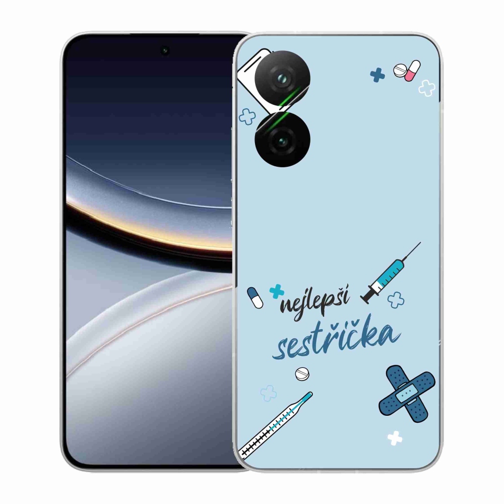 Gelový kryt mmCase na Xiaomi Poco F7 5G - nejlepší sestřička modré pozadí