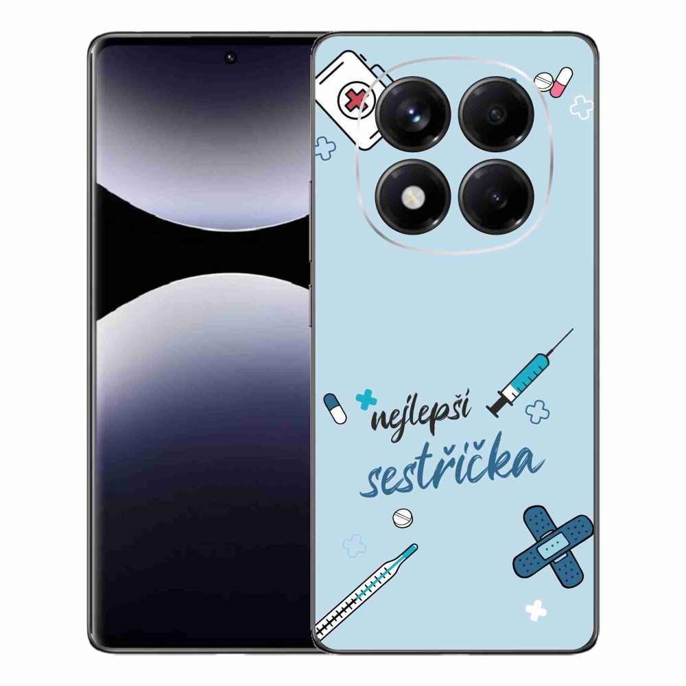 Gelový kryt mmCase na Xiaomi Redmi Note 14 Pro - nejlepší sestřička modré pozadí