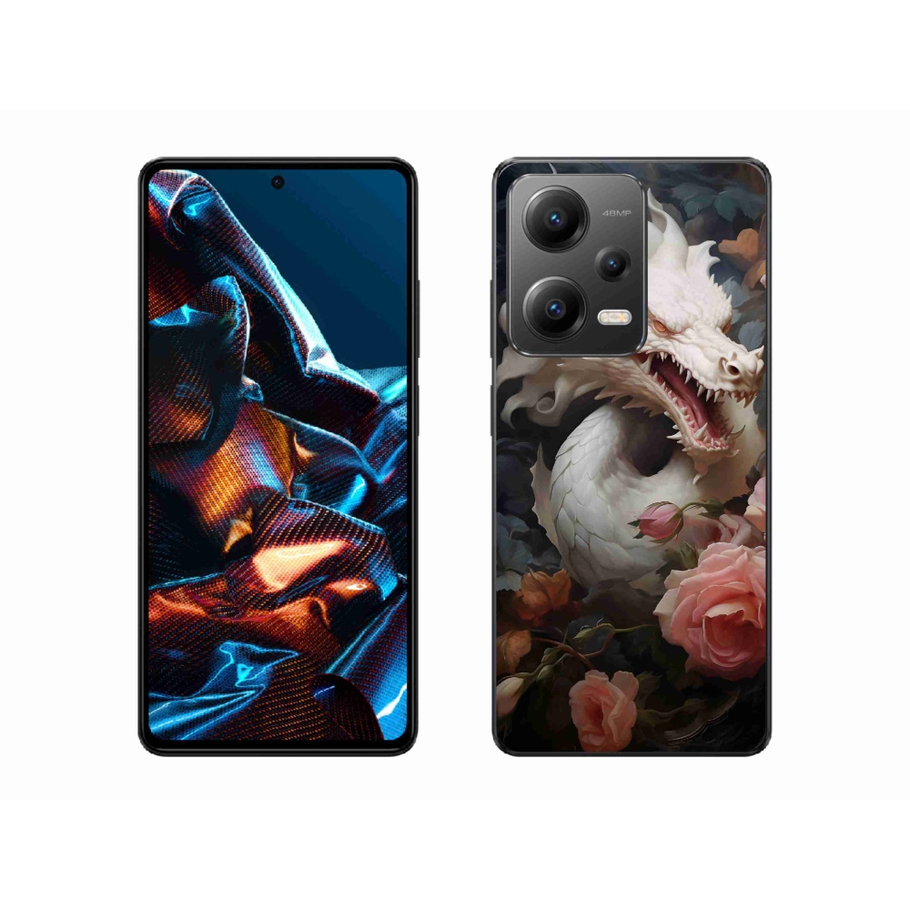 Gelový kryt mmCase na Xiaomi Redmi Note 12 Pro 5G - bílý drak