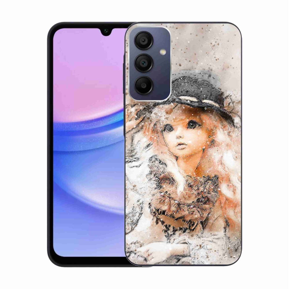 Gelový kryt mmCase na Samsung Galaxy A15 4G/5G - holčička s kloboukem