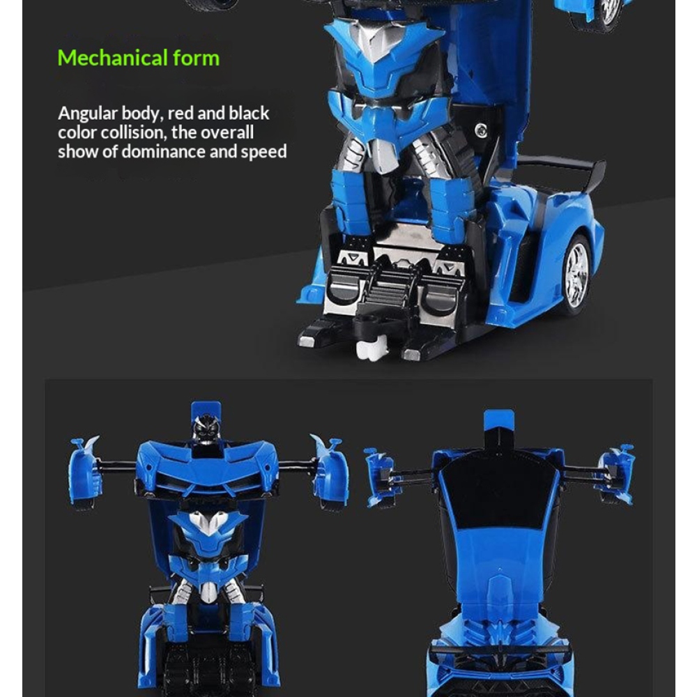 RC transformační auto 2v1 auto a robot - červené