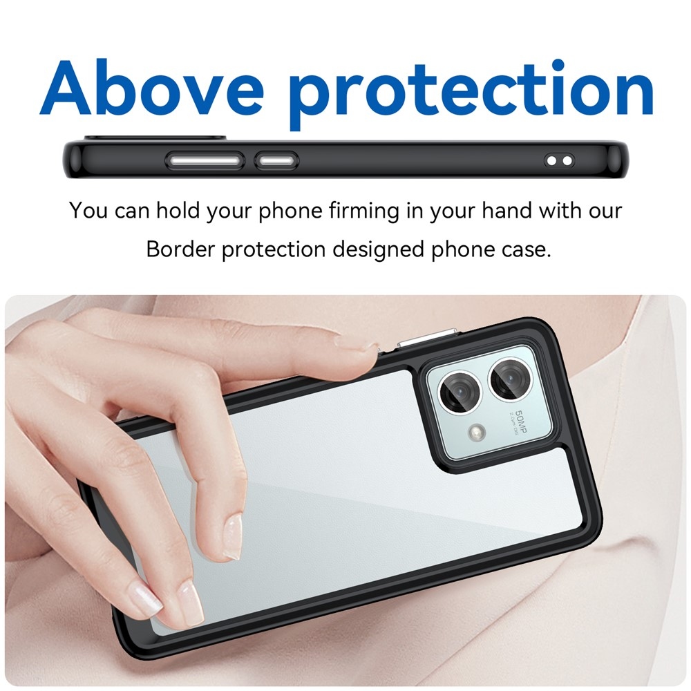 Gelový obal s pevnými zády na Motorola Moto G84 5G - černý